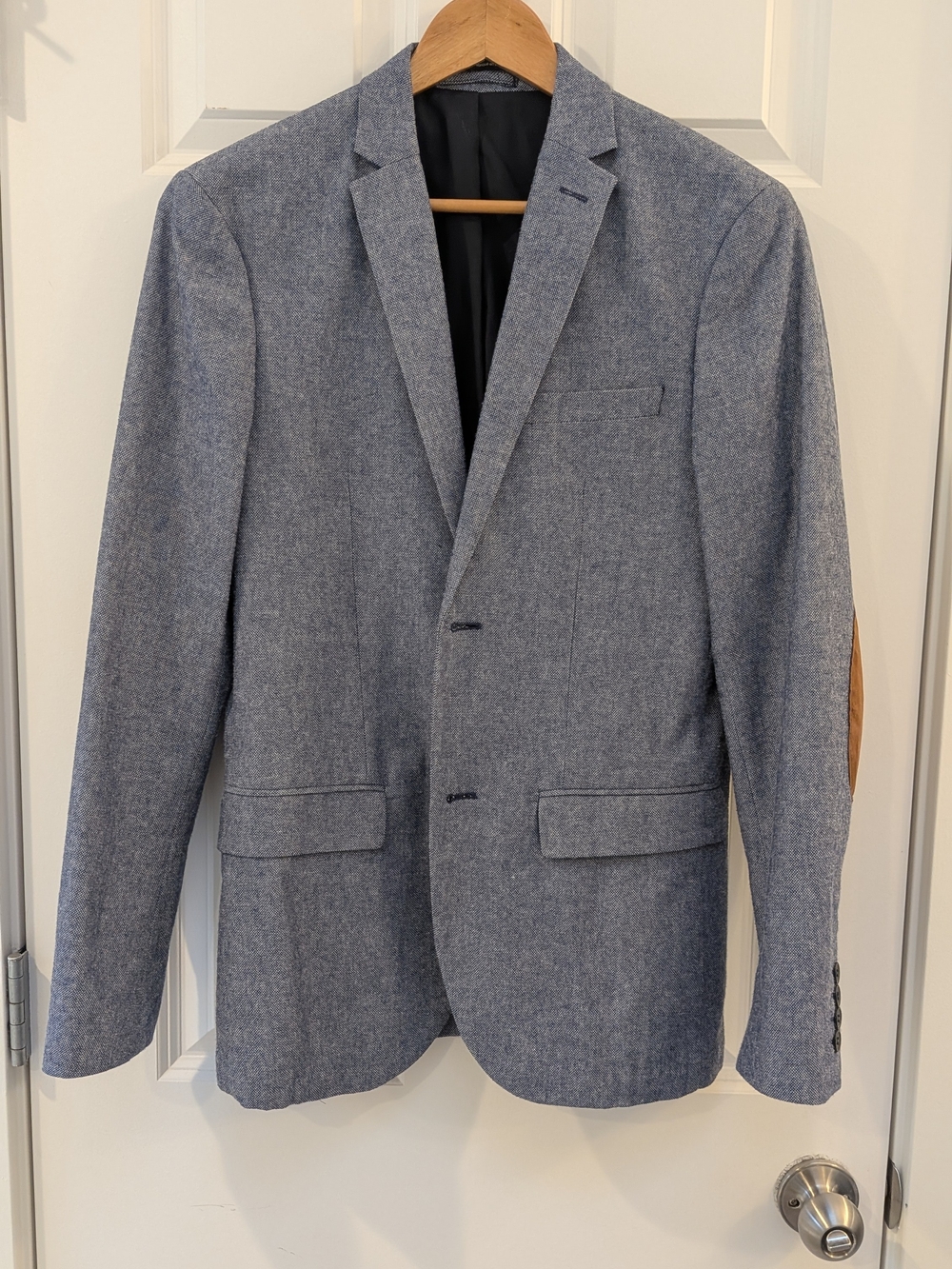 H&M Light Grey-Blue Tailored Unstructured Blazer